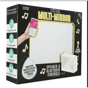 Love Ellie Brigette Fogless Shower Mirror with‎ Lights & Bluetooth Speaker